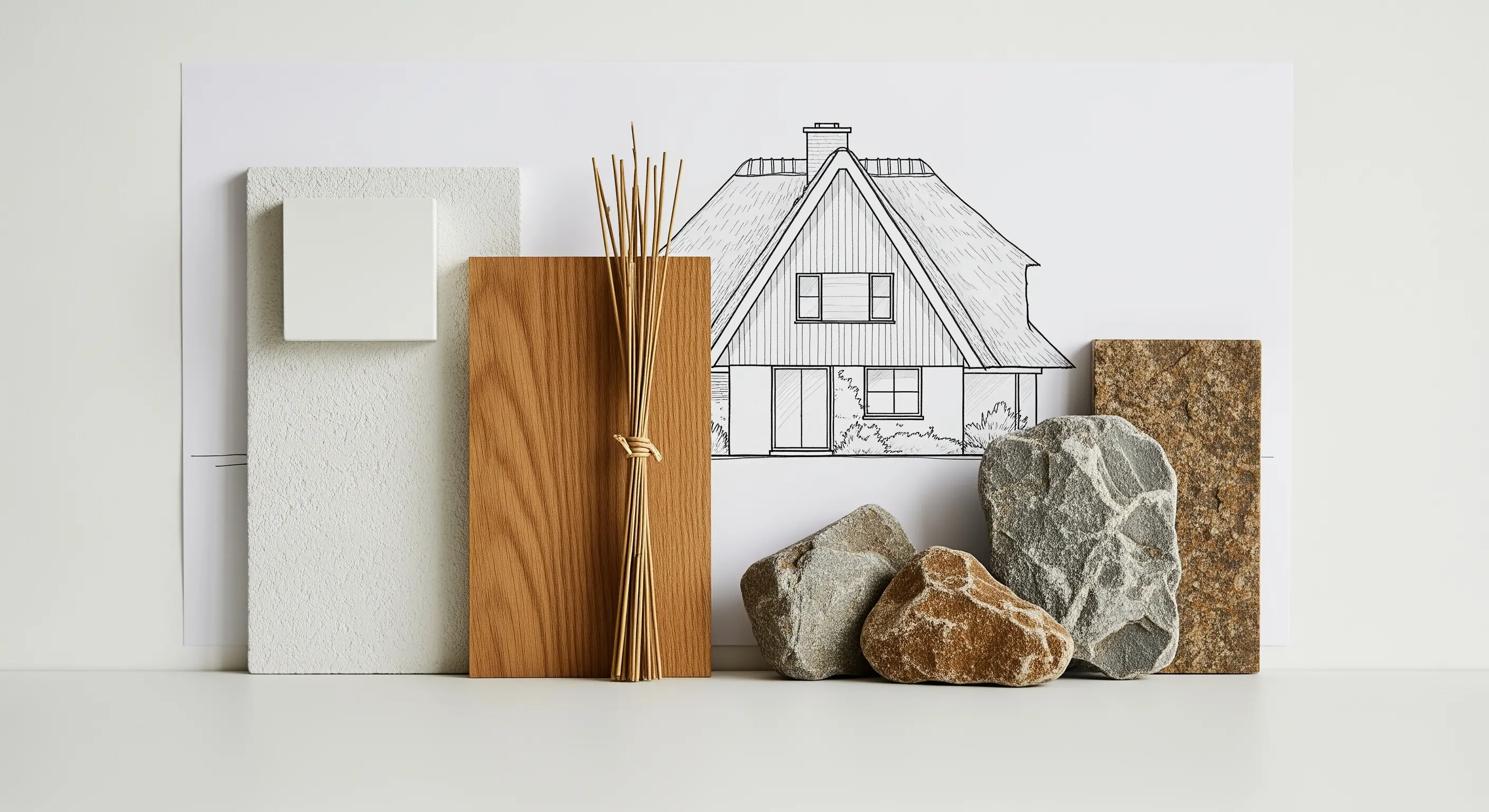 Baumaterialien: Holz, Ziegel und Naturstein